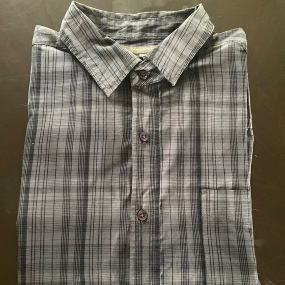 Denver Hayes Plaid Casual Button Down Shirt 2XLT